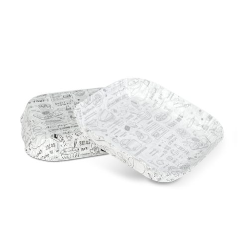 Air fryer sütőpapír - olaj nélküli sütőhöz - mintás, négyzet - 20 cm - 50 db / csomag