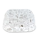 Air fryer sütőpapír - olaj nélküli sütőhöz - mintás, négyzet - 20 cm - 50 db / csomag