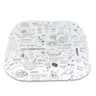 Air fryer sütőpapír - olaj nélküli sütőhöz - mintás, négyzet - 23 cm - 50 db / csomag