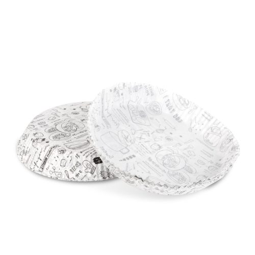 Air fryer sütőpapír - olaj nélküli sütőhöz - mintás, kör - 23 cm - 50 db / csomag