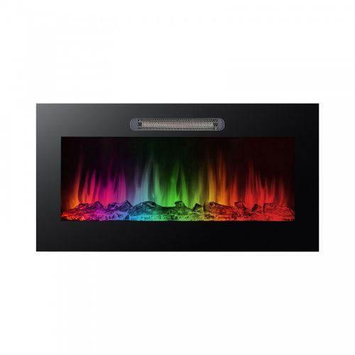 Beépíthető kandalló - Hősugárzó - Elektromos - RGB Led - 91 x 15 x 48 cm