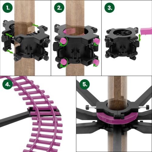 Karácsonyfa kisvasút - Fény és Hanghatások - Elemes - 88cm