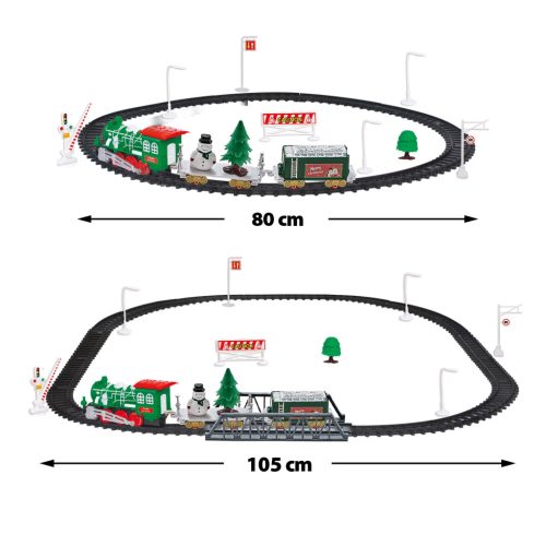 Karácsonyi kisvasút - 4 féle pálya - zenél - világít - elemes