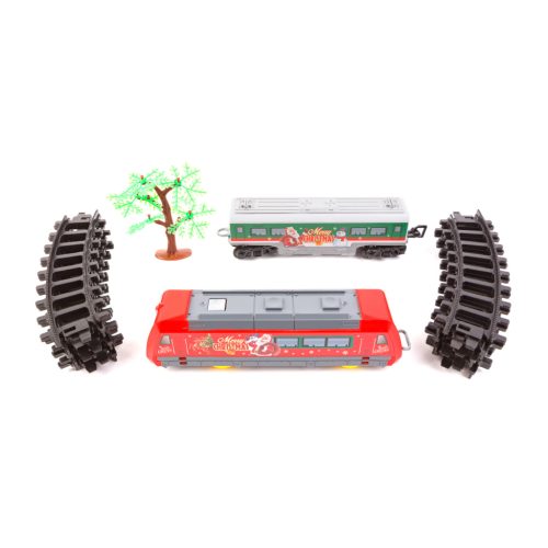 Karácsonyi kisvasút 1 db vagonnal - zenél, világít - elemes