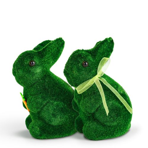 Húsvéti dekoráció - nyuszi - 15 cm - zöld