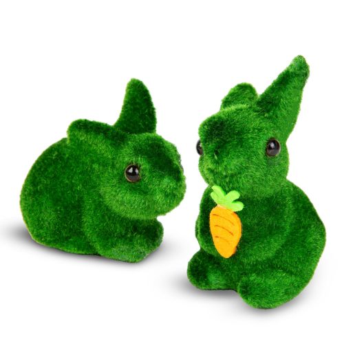 Húsvéti dekoráció - zöld nyuszi - 10 cm