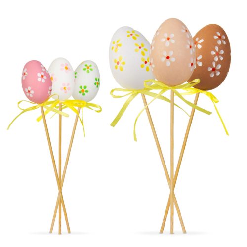 Húsvéti dekoráció - tojás szett - leszúrható - 4 cm - 6 db / csomag
