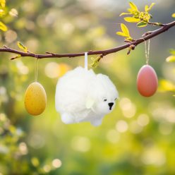 Húsvéti bárány - 10,5 x 8 cm - fehér