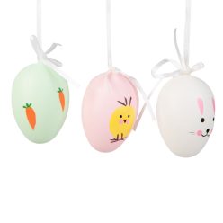 Húsvéti dekoráció - tojás szett - 6 cm - 6 db / csomag