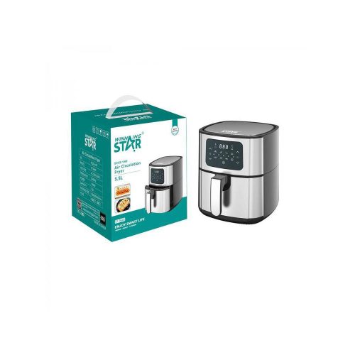 WinningStar Air Fryer - Rozsdamentes Acél - 5.5L