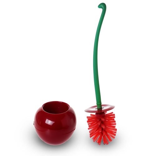 Cseresznye alakú WC kefe tartóval - Piros