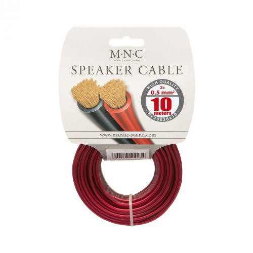 Hangfalkábel 2 x 0,5mm - 10 m Transparent