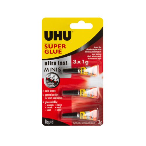 UHU Pillanatragasztó - 3 x 1 g