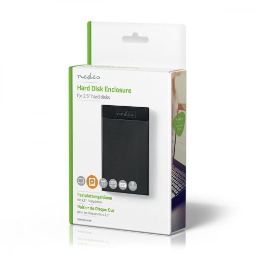 Nedis külső merevlemez ház - 2,5" SATA III - USB 3.1 - 6 Gbps