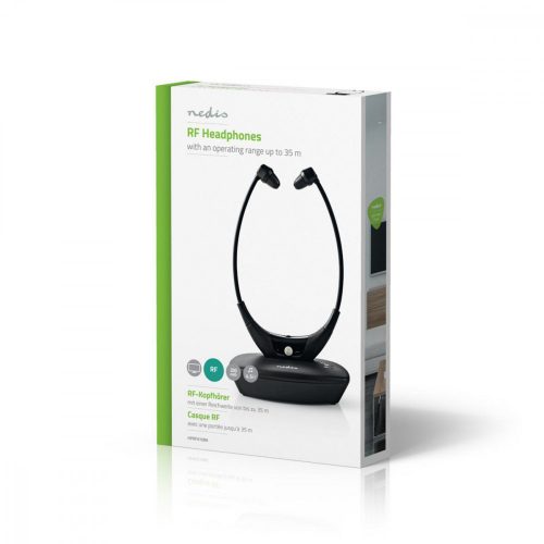 Nedis rádiófrekvenciás vezeték nélküli fülhallgató (HPRF010BK)