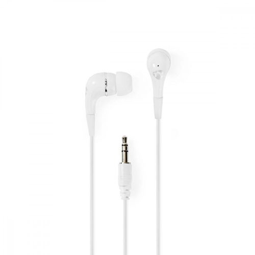 Nedis vezetékes fülhallgató | 1.2m vezeték | Fehér (HPWD1001WT)