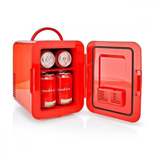 Hordozható autós hűtőszekrény | 4 liter | 12 V / 230 V - Piros