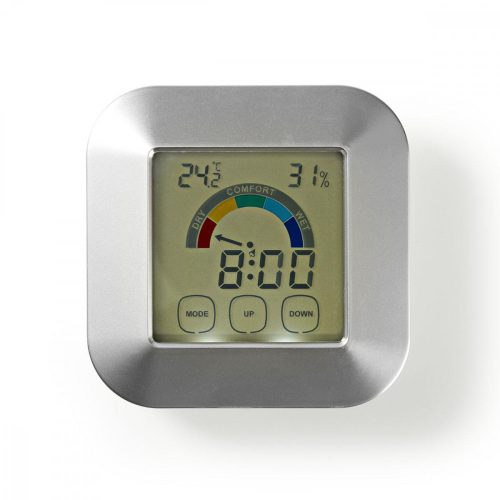 Digitális Hőmérő - Páratartalom mérő - Óra | Érintőképernyő (KATR105SI)