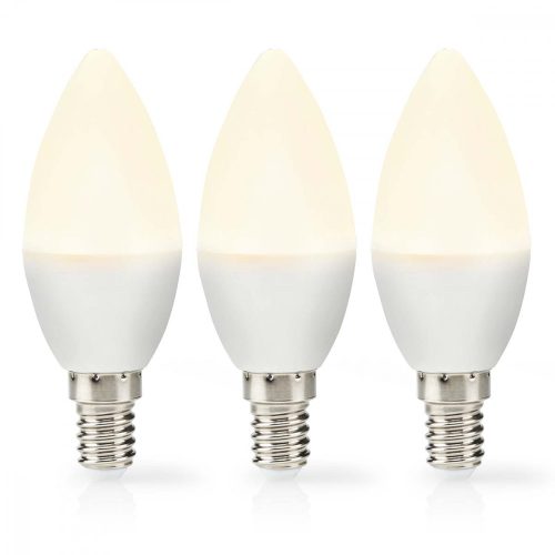 E14 gyertya LED izzó 4,9 W - meleg fehér - 470 lm (3db)