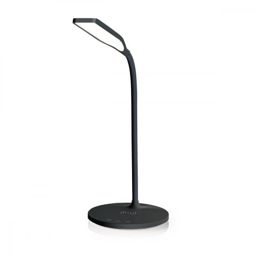 Asztali Led Lámpa vezeték nélküli töltővel | Érintésvezérlés | 5 W | Fekete