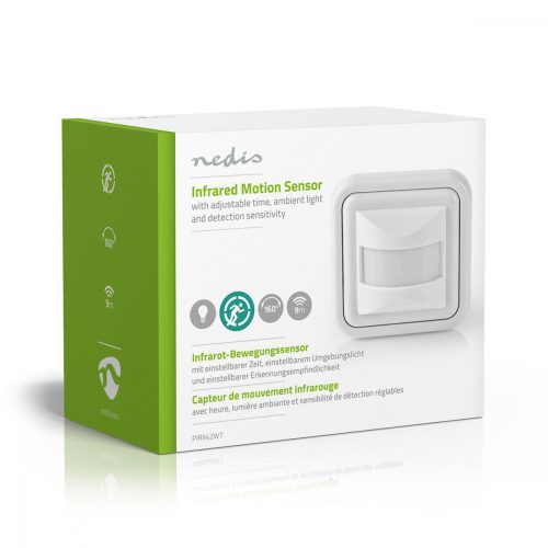 Beltéri infra mozgásérzékelő 160° / 9m - Állítható érzékenység (PIRII42WT)