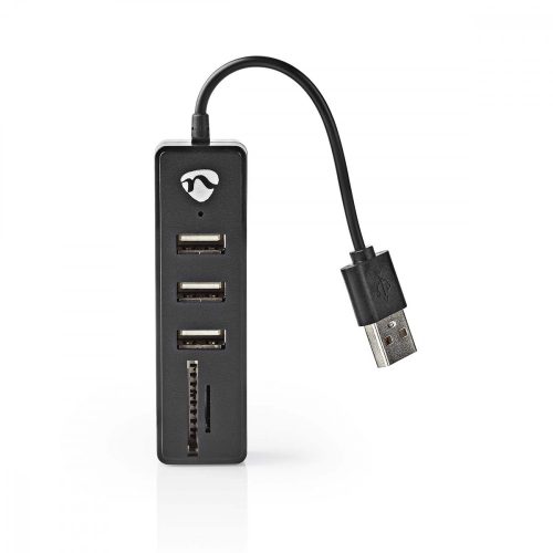 Nedis USB hub - 3 Port - SD és MicroSD kártyaolvasóval
