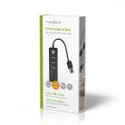 Nedis USB hub - 3 Port - SD és MicroSD kártyaolvasóval