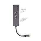 Nedis USB-C hub - USB3.2 Gen 2 - 4 port - 2x USB-A - 2x USB-C - 10 Gbps