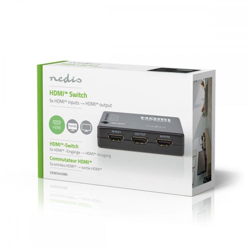 Nedis 5 portos HDMI switch