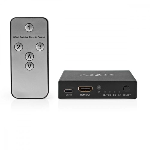 UHD HDMI Switch - 3 Port port - HDMI 2.1 - 8K@60Hz - 48 Gbps - Távvezérlő
