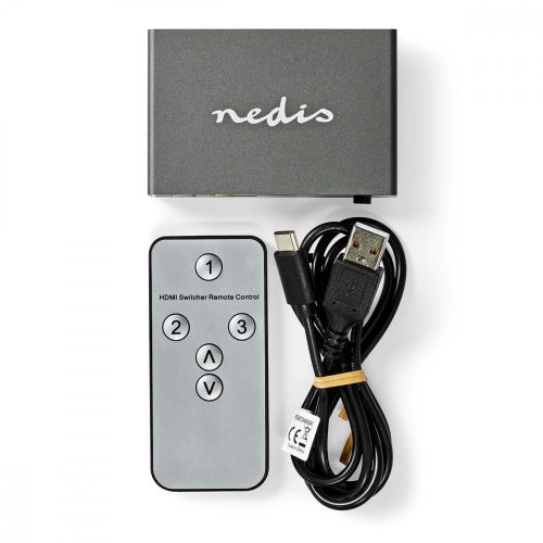 UHD HDMI Switch - 3 Port port - HDMI 2.1 - 8K@60Hz - 48 Gbps - Távvezérlő