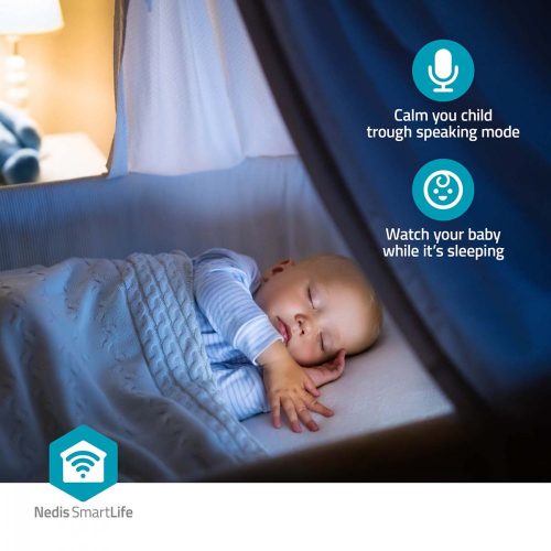 Nedis Beltéri Wifi okos kamera - Fekete - Full HD 1080p - Mozgásérzékelő - Éjjellátó - SmartLife