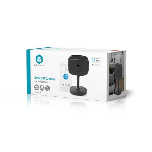 Nedis Beltéri Wifi okos kamera - Fekete - Full HD 1080p - Mozgásérzékelő - Éjjellátó - SmartLife