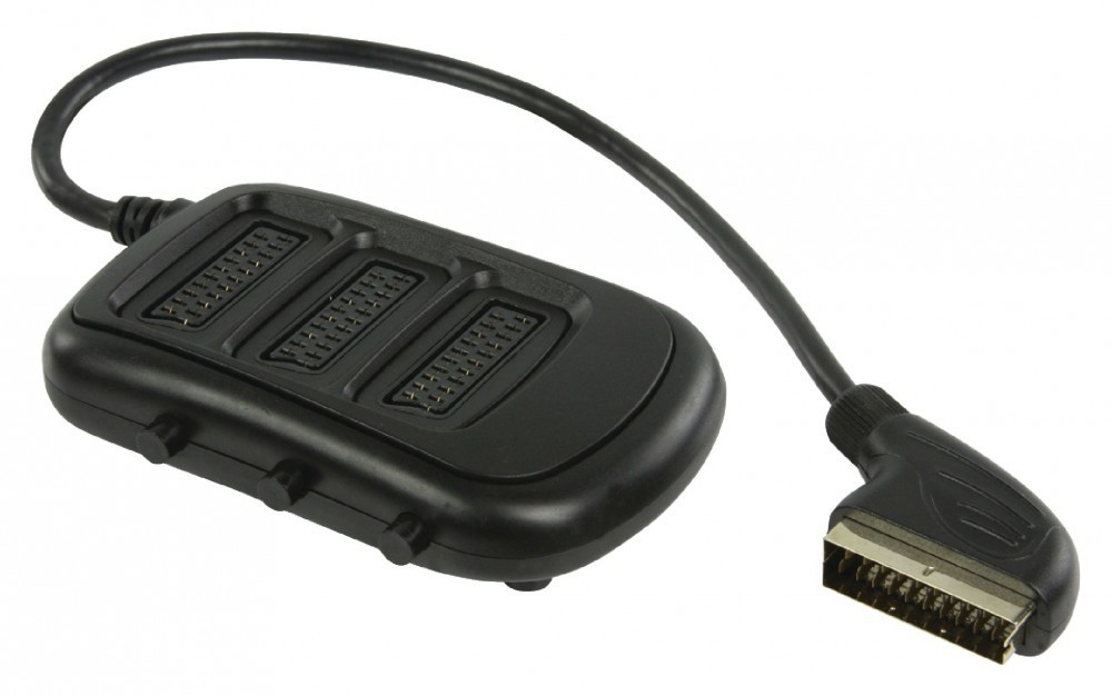 Image of 3 bemenetes Scart bemenetválasztó kapcsoló