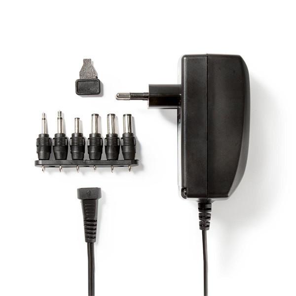 Image of Nedis ACPA007 univerzális AC-DC tápegység, állítható 3V-12V, 2,25A, 27W, 6 cserélhetó táp dugó
