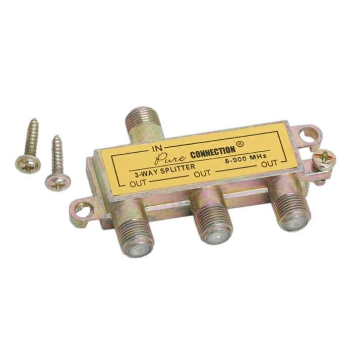 Image of Antenna elosztó - F splitter - 3 kimenet - 5-900 MHz