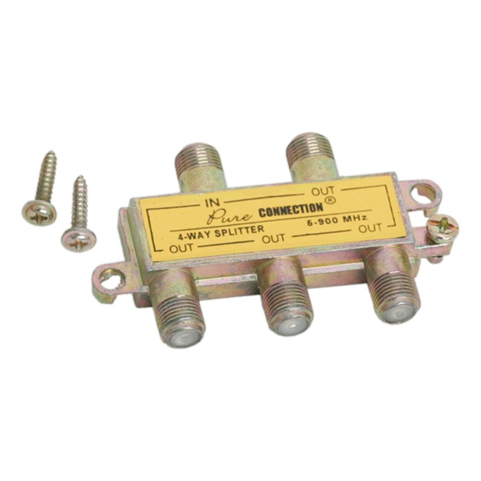 Image of Antenna elosztó - F splitter - 4 kimenet - 5-900 MHz