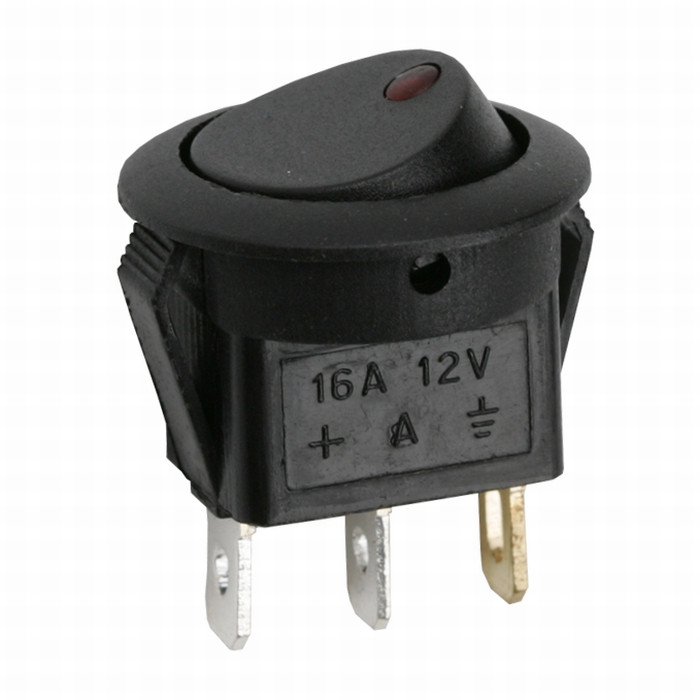 Image of 12V Billenőkapcsoló Piros Ledes 16A