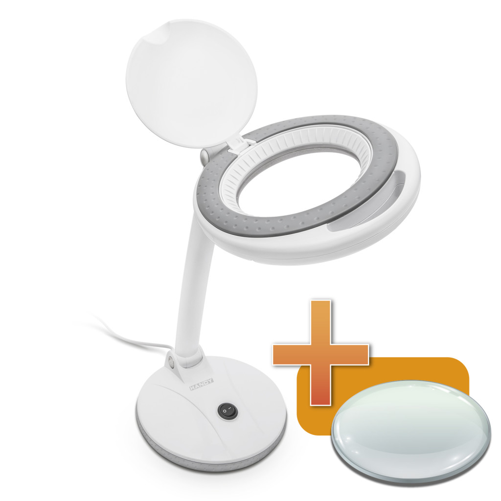 Image of Handy Asztali Nagyítós Lámpa Cserélhető Lencsével