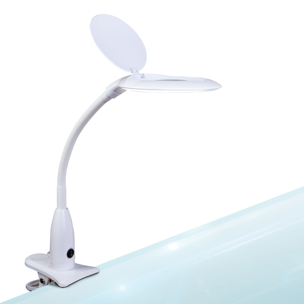 Image of Asztali Nagyítós LED lámpa - Csipeszes