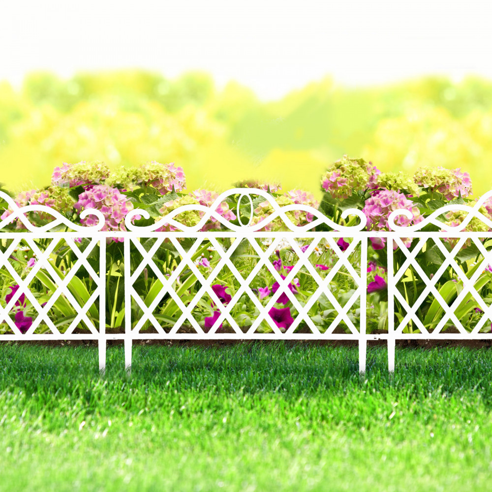 Image of Ágyásszegély - kerti kerítés Fehér 45 x 35 cm