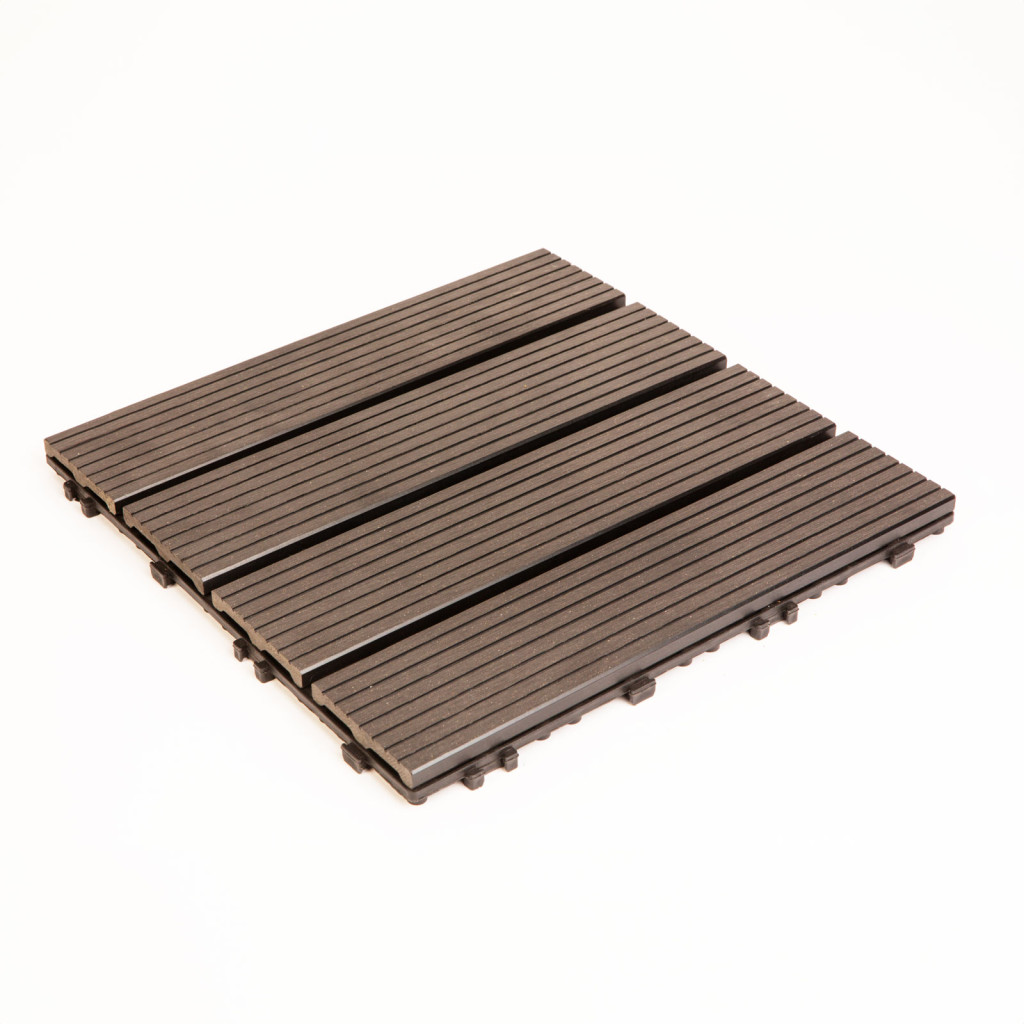 Image of WPC Járólap - Fekete - 30 x 30 cm - 11 db / csomag