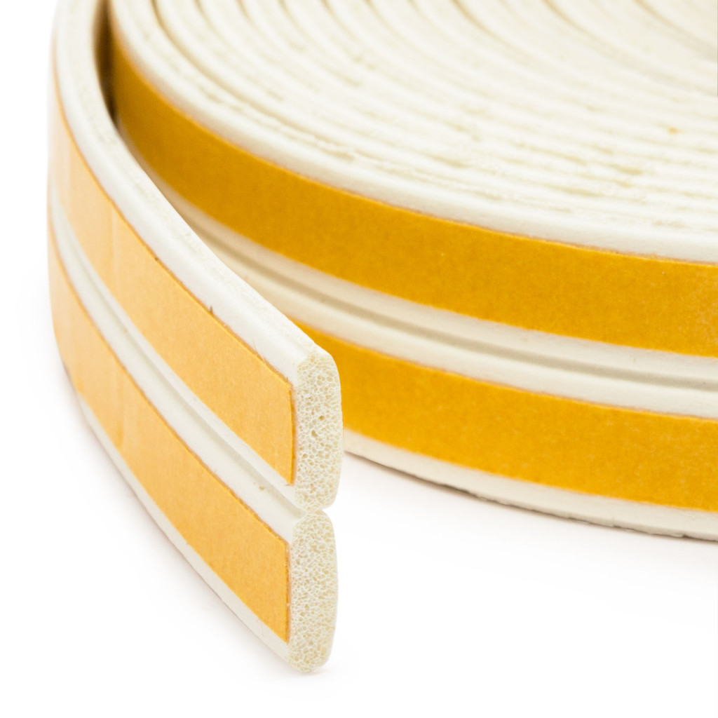 Image of Ajtó Ablak Szigetelő - 9 x 2 mm I - Fehér - 2x 3m