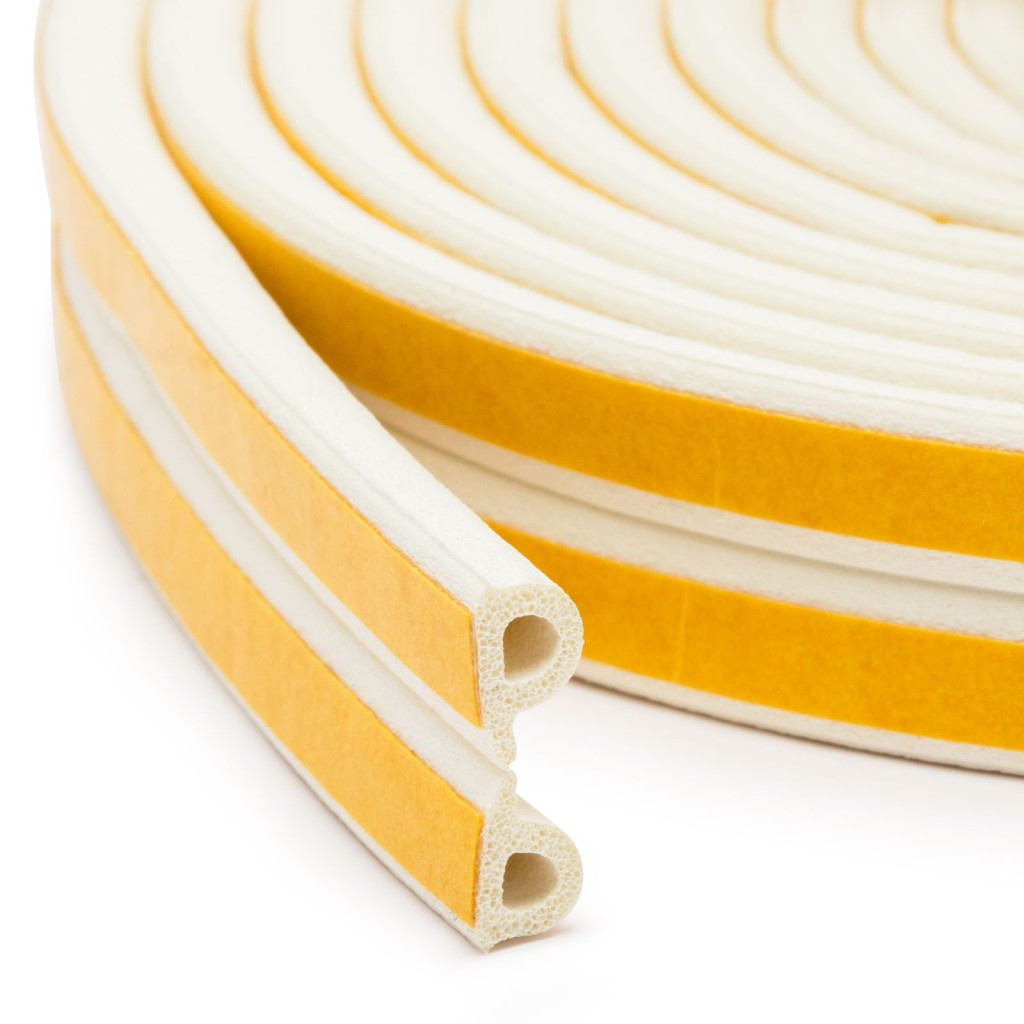 Image of Ajtó Ablak Szigetelő - 9 x 5,5 mm P - Fehér - 2x 50m