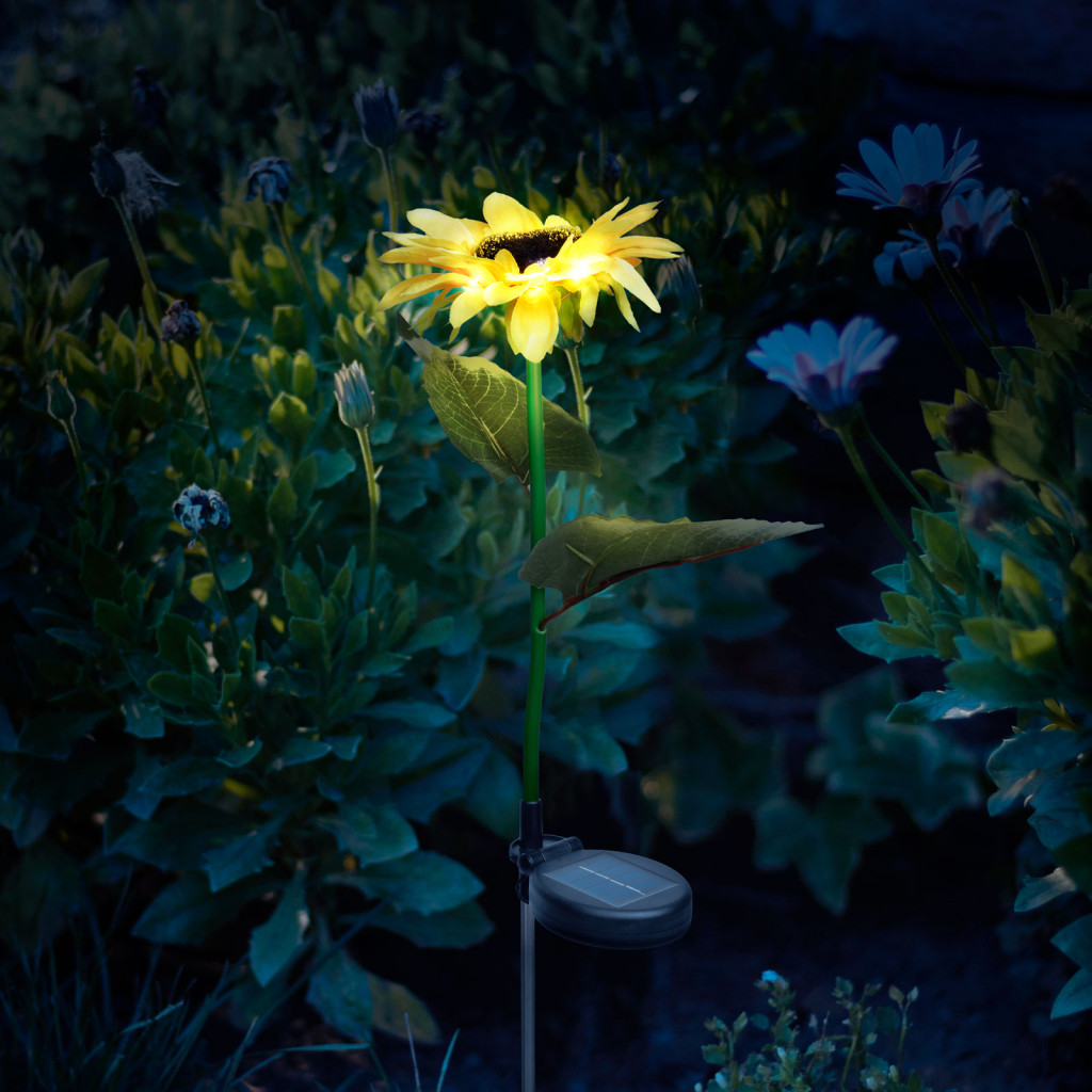 Image of Leszúrható szolár napraforgó lámpa - 75 cm - 8 melegfehér LED