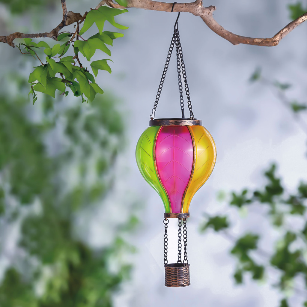 Image of Napelemes Dekorációs Lámpa - Hőlégballon - Lánghatású világítás