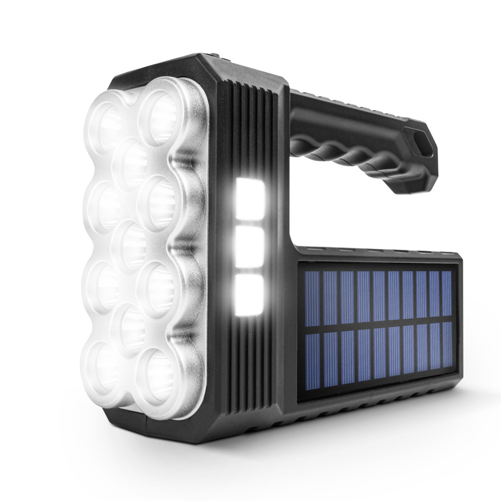 Image of Napelemes COB LED zseblámpa - munkalámpa funkcióval - 1200 mAh - MicroUSB - 1000 lumen - IP55