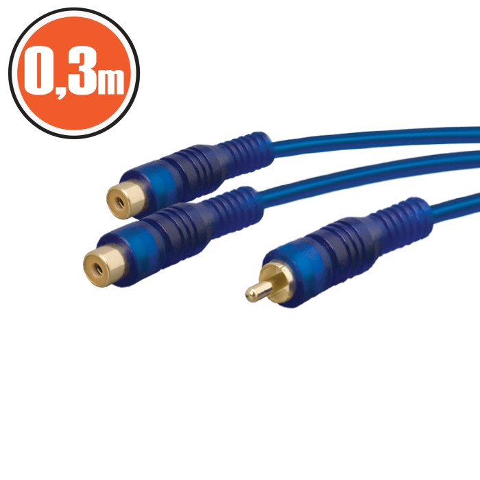 Image of Nexus RCA elosztókábel - 1x RCA dugó - 2x RCA aljzat - 0,3 m