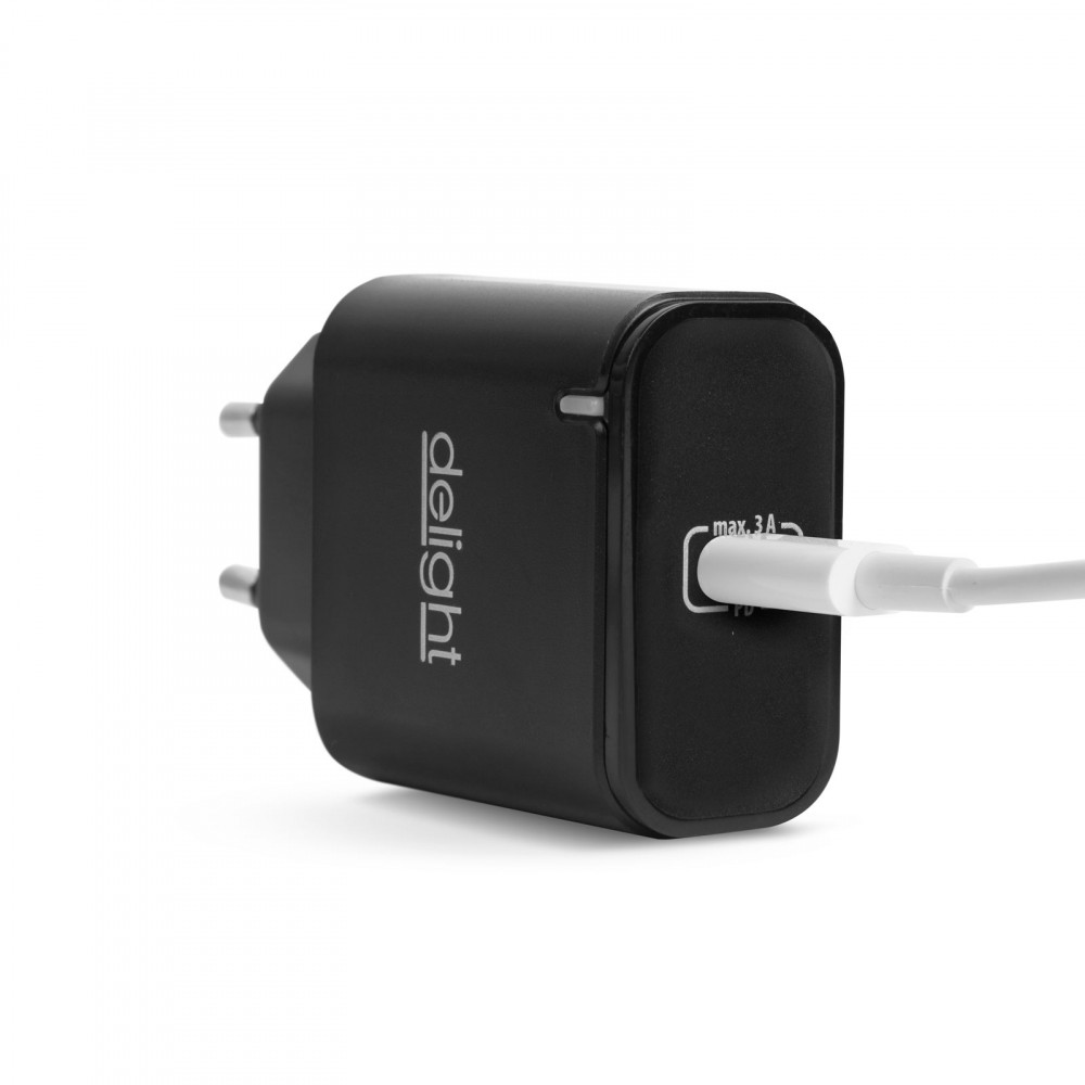 Image of Delight USB-C gyorstöltő - PD 20W - Fekete