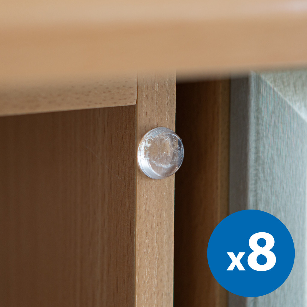 Image of Öntapadós Ajtóütköző - Átlátszó - 18 mm - 8 db / csomag